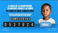 Cumpledías: campaña de Unicef contra la desnutrición infantil 