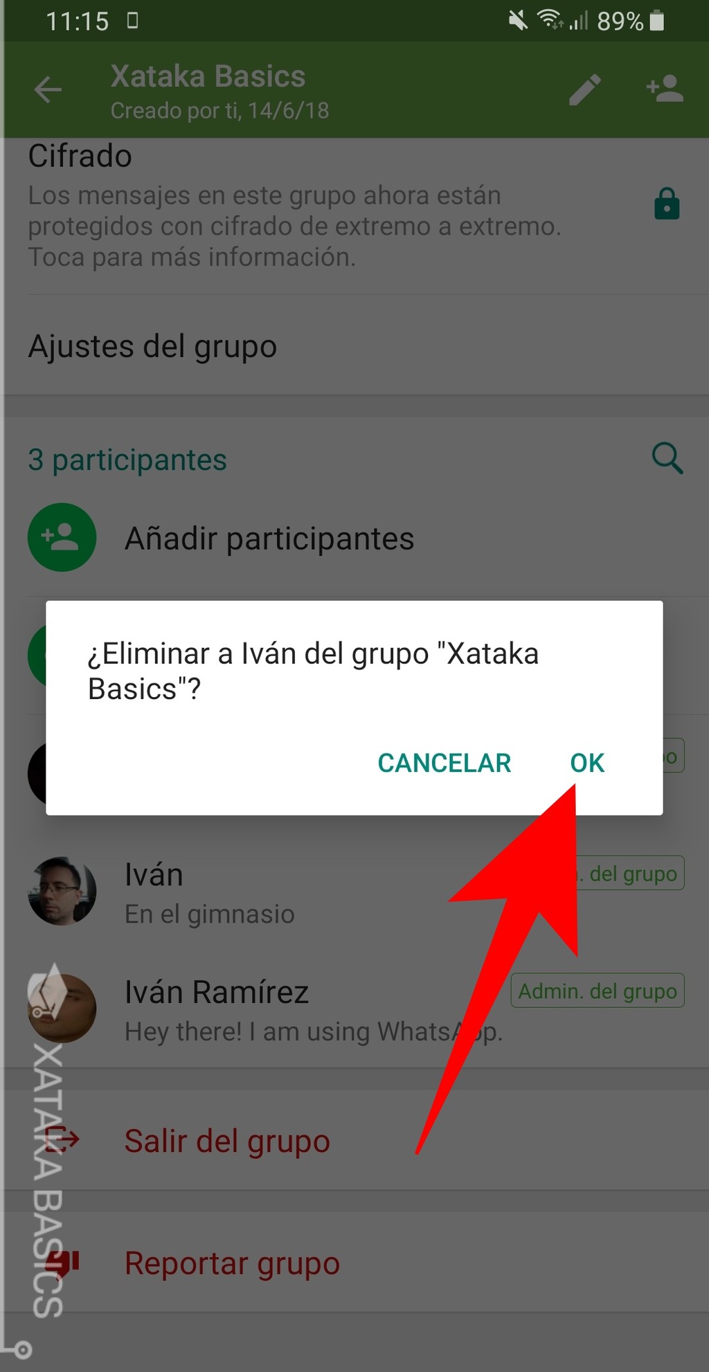 Cómo eliminar un grupo de WhatsApp