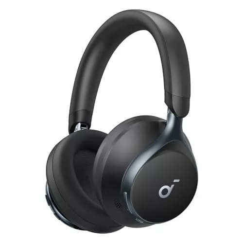 Soundcore de Anker Space One Auriculares Cancelación Ruido Activa Adaptativa, Cascos Inalambricos Bluetooth Reducción de Voz Humana 2X más Fuerte, 40H ANC, Control de App, LDAC Hi-Res Wireless Audio