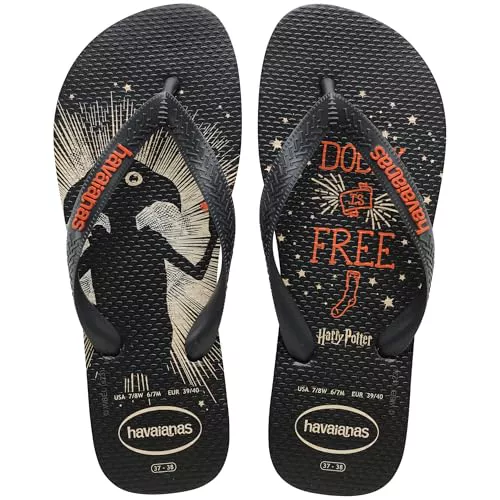 Havaianas - Harry Potter, Chanclas Cómodas, Duraderas y Ligeras, Suela con Elementos Icónicos, Adultos Unisex