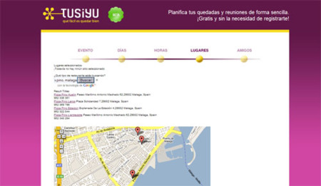Tusiyu, planificación de encuentros de forma sencilla