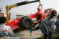 Schumacher, avisado en Shanghai