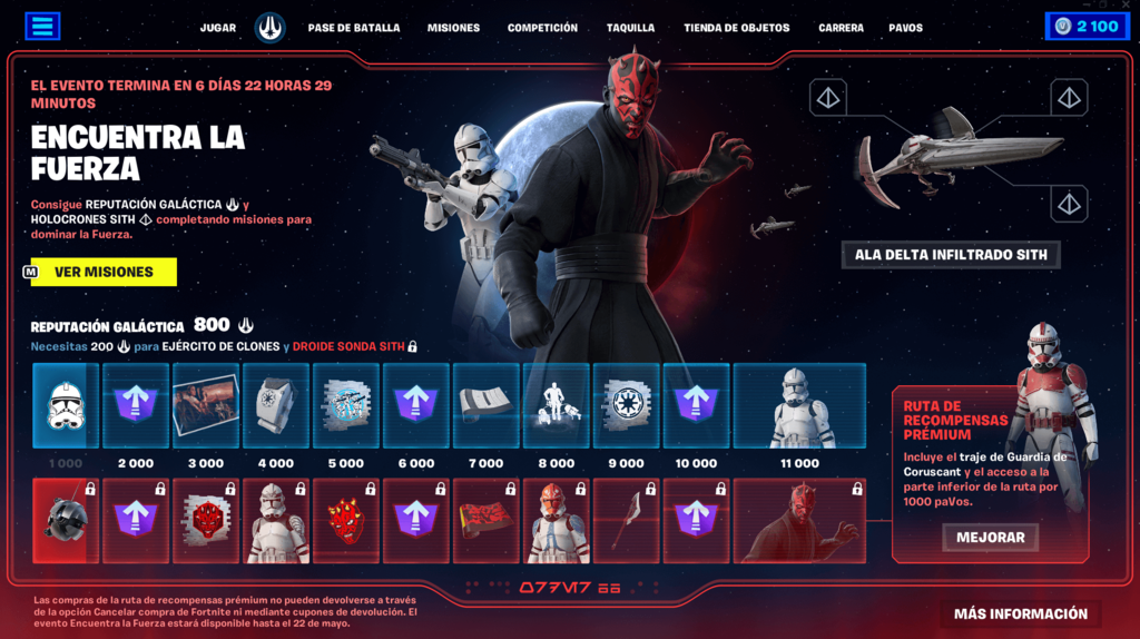 Star Wars vuelve a Fortnite con el evento Encuentra la Fuerza: nuevas ...