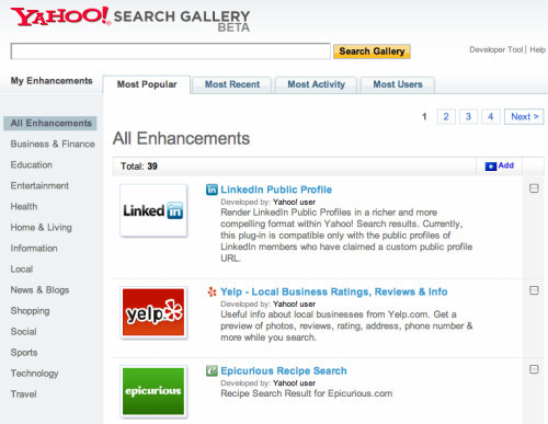 Yahoo Search Monkey, plugins para personalizar los resultados de Yahoo