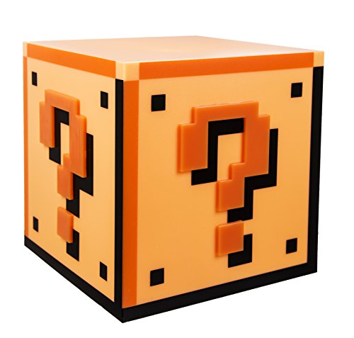Paladone- Super Mario Brothers Lámpara del bloque de interrogante, se enciende al pulsarla!