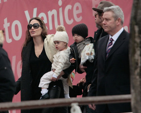 Brangelina pasan unos días por Venecia en familia
