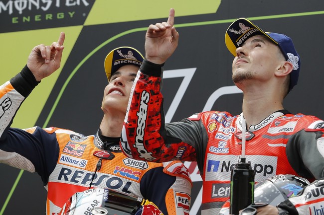 Marc Marquez Jorge Lorenzp Gp Catalunya 2018