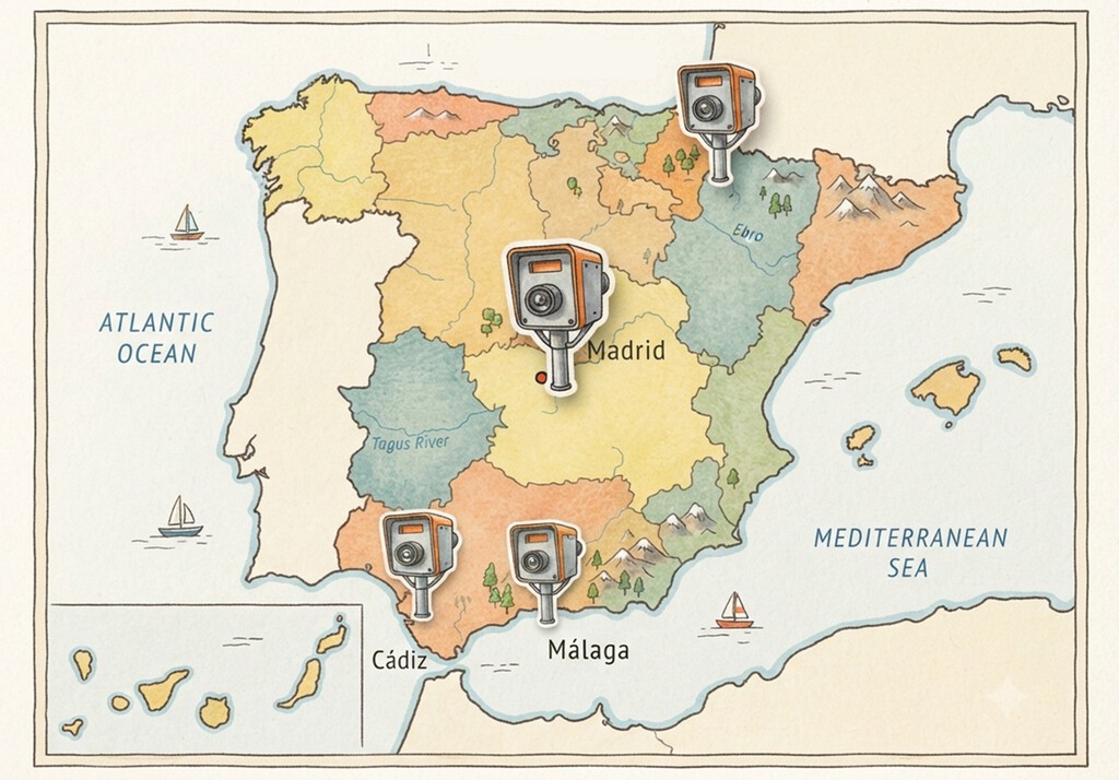 El mapa de los radares en España: este es el punto que concentra más multas