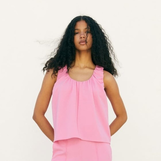 Sfera - Top frunces tirante.