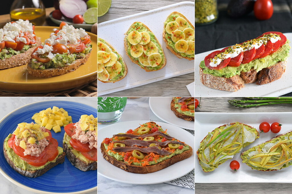 12 tostadas de aguacate ideales para el desayuno, la merienda o una buena cena saludable y sencilla