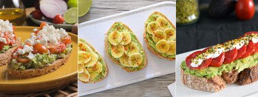 12 tostadas de aguacate ideales para el desayuno, la merienda o una buena cena saludable y sencilla