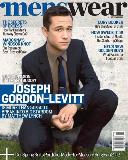 Joseph Gordon Levitt en la portada de la revista 'Menswear'