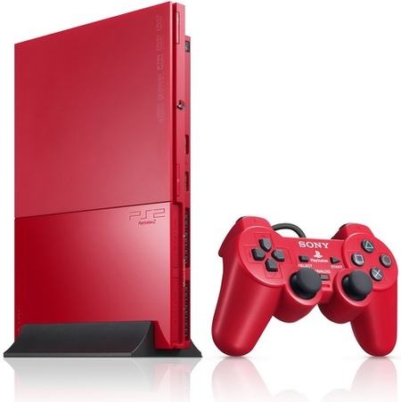 PS2 de color rojo para Japón