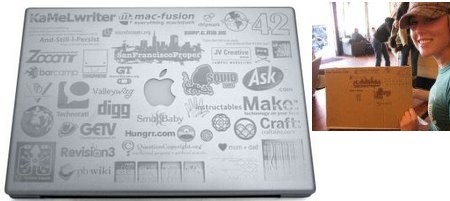 Leah Culver consigue un MacBook Pro a base de publicidad en la cubierta