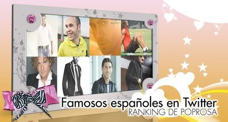 Famosos españoles en Twitter: Ranking de Poprosa