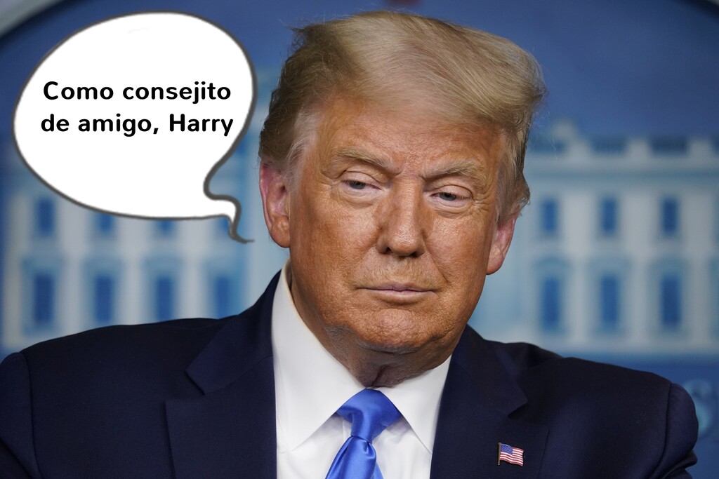 Donal Trump tiene algo que decirte, Príncipe Harry: ¿quieres abrir el sobre? (aunque a Meghan Markle no le va a hacer mucha gracia)