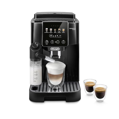 De’Longhi Magnifica Start - Cafetera Superautomática, LatteCrema Jarra de leche automática, 5 Bebidas One-Touch, Controles Soft Touch, Negro (ECAM222.91.B)