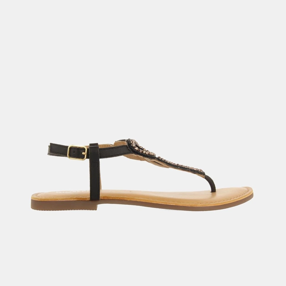 Sandalias con pedrería para mujer Negro Gioseppo

