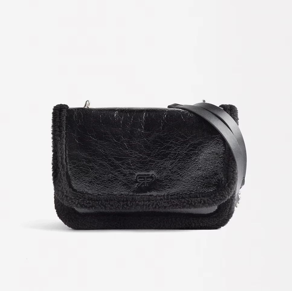 Bolso de hombro con solapa efecto pelo Parfois