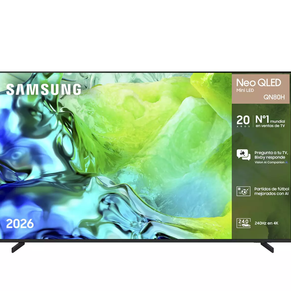 TV Neo QLED Mini LED 138cm (55") Samsung TQ55QN80HAUXXC 4K Smart TV con Vision AI Football Mode 144Hz - Negro
