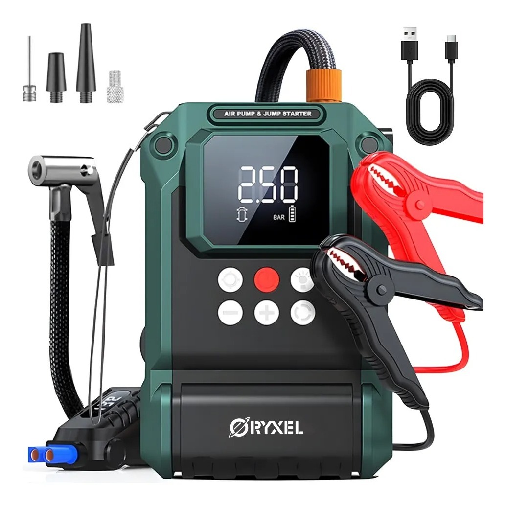 Arrancador recargable con bomba de aire portátil