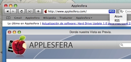 Safari 3: selecciona el protocolo de feed que quieras
