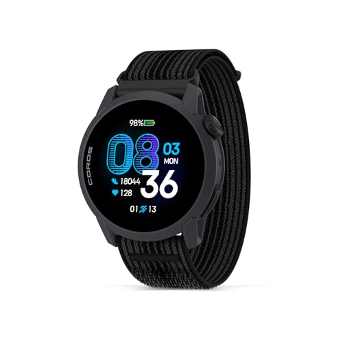 COROS Pace 4 Reloj GPS Deportivo Ultraligero- Negro Nailon, Estándar