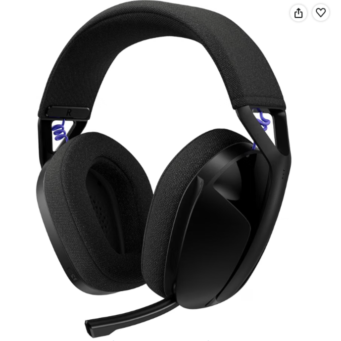 Logitech Headset Gamer Sem Fio G321 Preto Lightspeed Bluetooth Microfone Boom 16kHz Bateria 20H Compatível c/ PC PS4 PS5 Nintendo Switch e Smartphone
