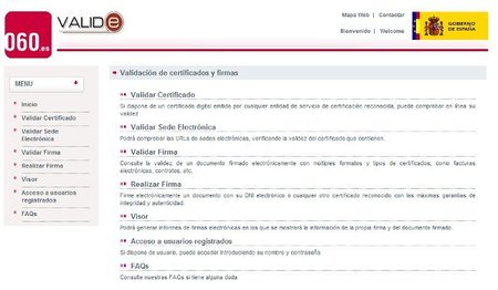 Valide, opción para comprobar la validez de firmas electrónicas y certificados
