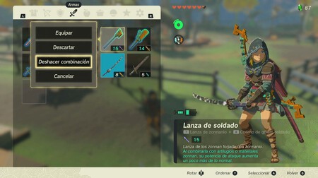 Zelda TOTK Separar objetos 1