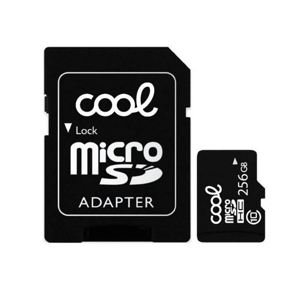 Cool Tarjeta de Memoria Micro SD 256GB Clase 10 + Adaptador