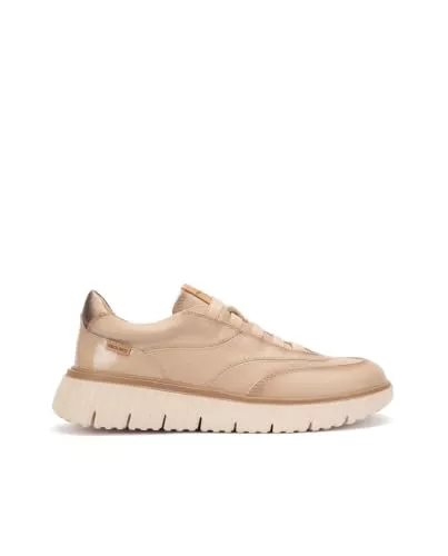 Pikolinos Segovia Deportivos Mujer | en Cuero | Extraligero | Beige