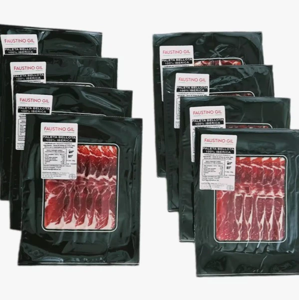 Jamón 100% ibérico de bellota. Guijuelo y precinto de color verde.