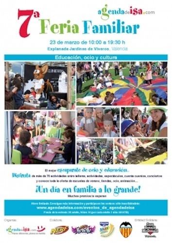 El próximo domingo se celebra la 7ª Edición de la Feria Familiar en los Jardines de Viveros (Valencia)
