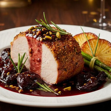 Lomo de cerdo en salsa de ciruela y vino tinto con 6 ingredientes: ideal para una cena elegante de Año Nuevo