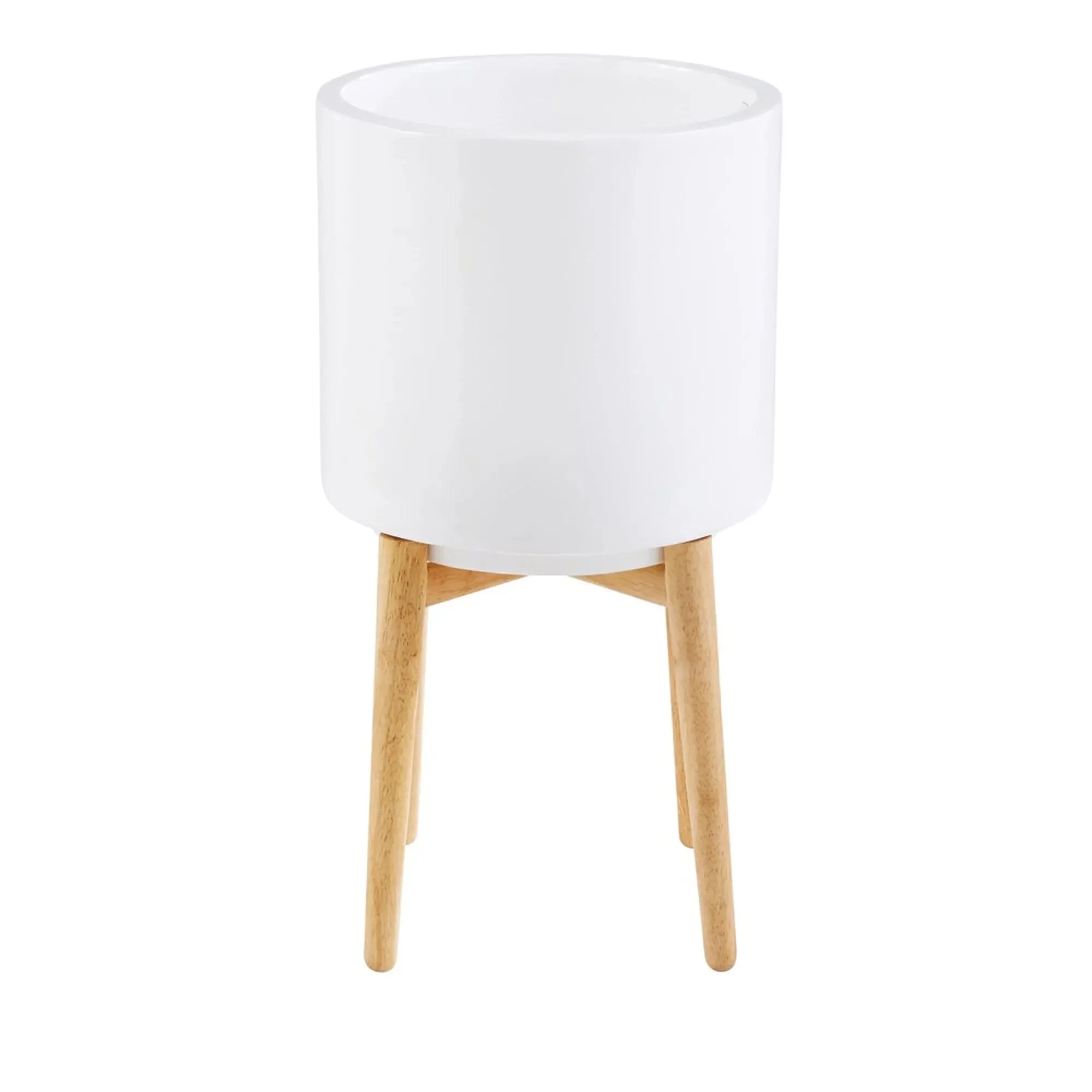 Macetero de cerámica blanca Alt.60