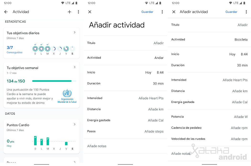 Estos son todos los datos de salud que puedes registrar en Google Fit