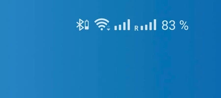 下矢印が付いた Wi-Fi アイコン