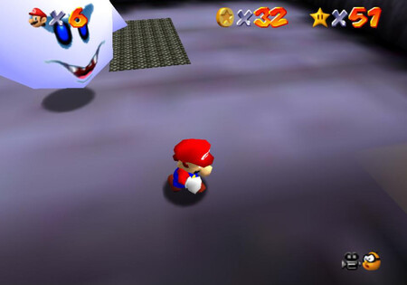 ¿Cómo consigo la estrella de Go on a Ghost Hunt de Big Boo's Haunt? 2 Super Mario 64 World5 Star1 02