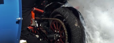 Así de hipnótico es ver a 28.500 fps cómo se destruye un neumático con un burnout 