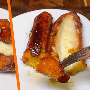 Estos plátanos enmielados con queso son el postre perfecto: mil veces mejores que los del carrito