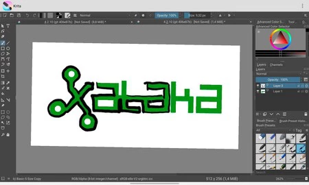 Krita でのレイヤーによる作業