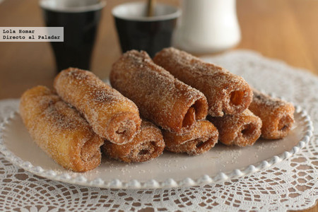 Canutillos de torrijas. Receta de Semana Santa