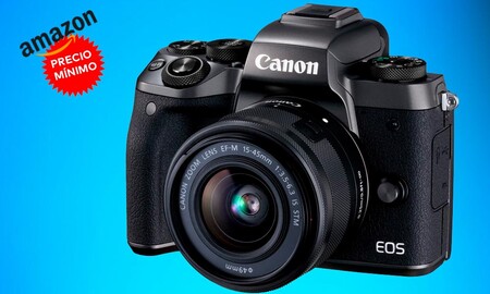 En Amazon tienes una sin espejo como la Canon EOS M5 superrebajada y a precio mínimo: por 492 euros lleva más de 350 de descuento
