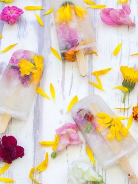 Paletas heladas de flor de cempasúchil. Receta fácil