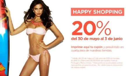 Descuentos del 20% en Blanco ahora hasta el 3 de junio