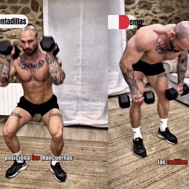 Un entrenador personal desvela su rutina para entrenar todo el cuerpo en casa con solo dos mancuernas