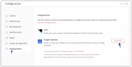 Todoist を Google カレンダーに接続する
