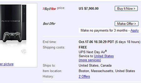 eBay retira las subastas de PlayStation 3