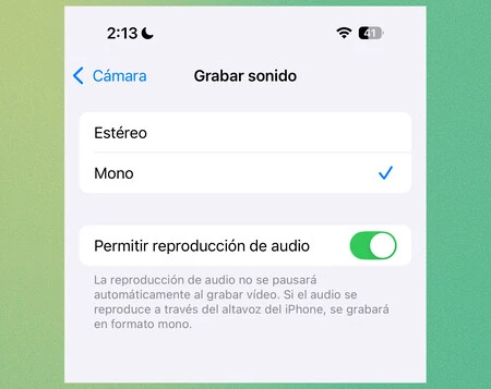 Sonido Vídeos iOS 18